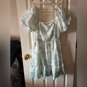 Blu Pepper Puff Sleeve Dress Size M